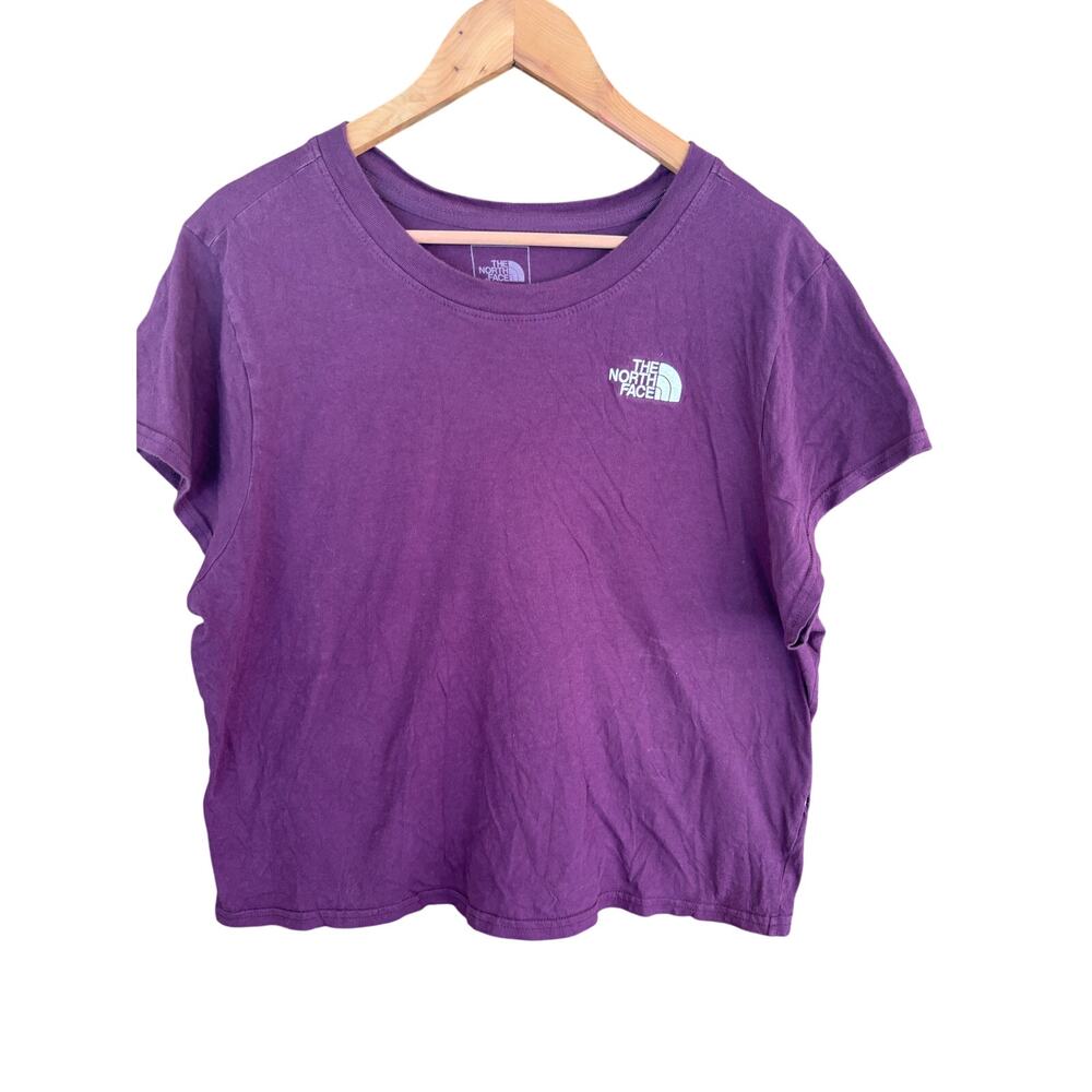 North Face Womens Crop Tee XL Purple Top Shirt Tee Camp Hike TNF